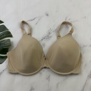 Natori Rose Dream Custom Coverage Underwire Bra Size 36 DDD Nude Beige 731080